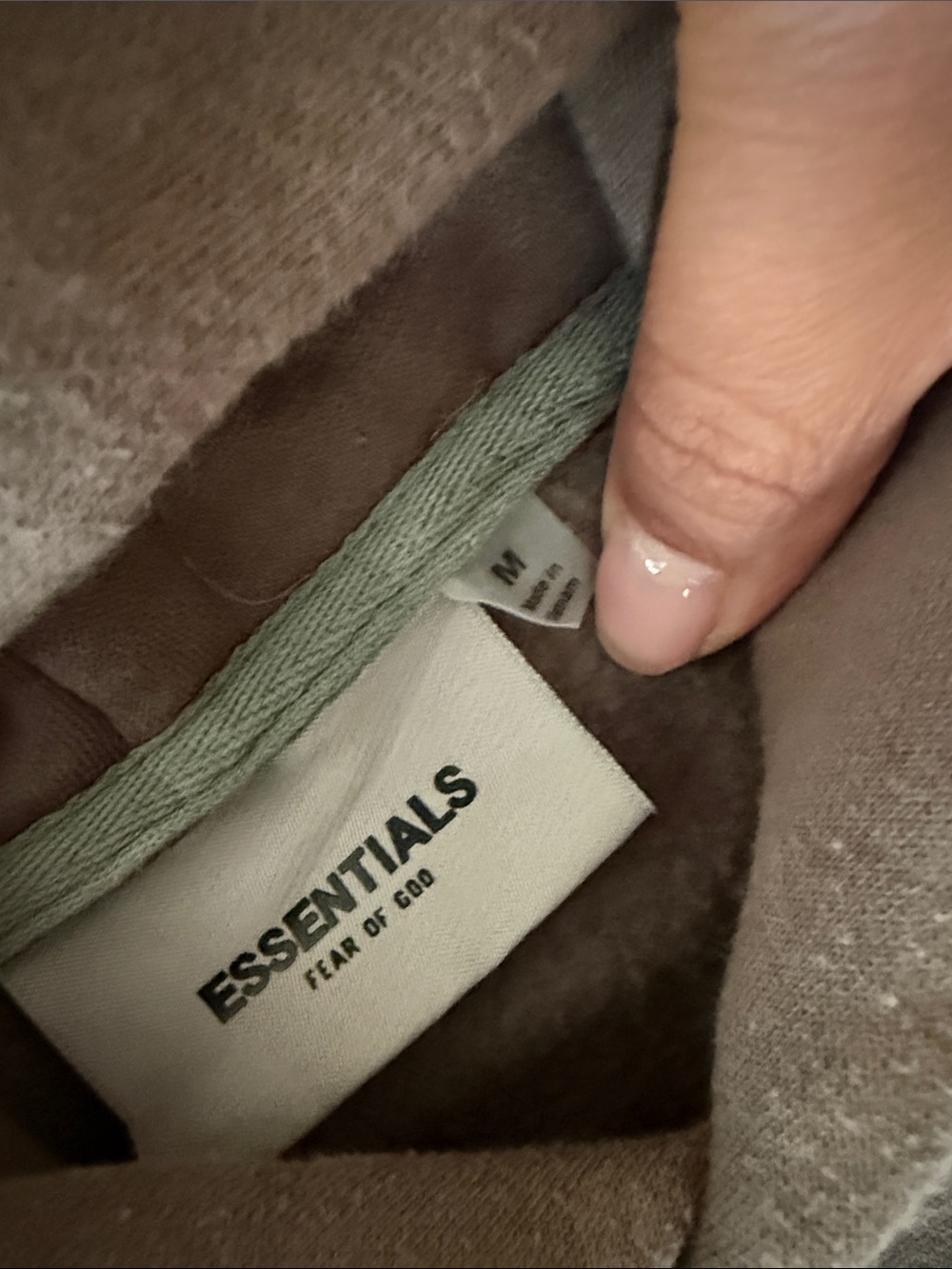 ESSENTIALS Brown Logo Pullover Hoodie - Picture 2 of 2